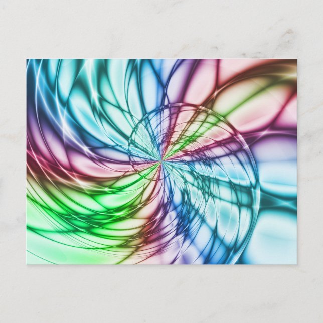 Carte Postale Serendipité | Multicolor Fractal Art (Devant)