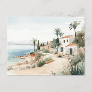 Carte Postale Serene Chypre : Imprimantes d'aquarelle numérique