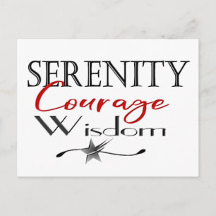 Carte Postale Sérénité Courage sagesse