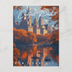Carte Postale Sérénité d'automne : Central Park NYC Automne