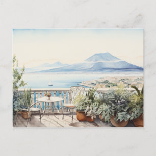 Carte Postale Sérénité de Naples : impressions d'art à l'aquarel