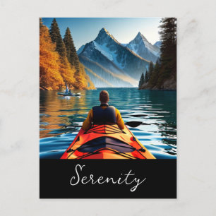 Carte Postale Sérénité   Kayak sur le lac