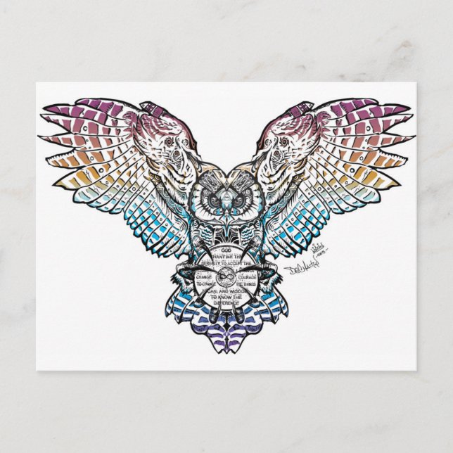 Carte Postale Serenity Owl (Devant)