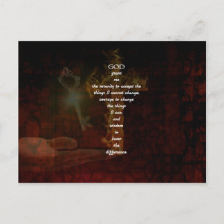 Carte Postale Serenity Prayer With Beautiful