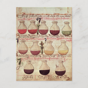 Carte Postale Série de flagons pour l'analyse d'urine