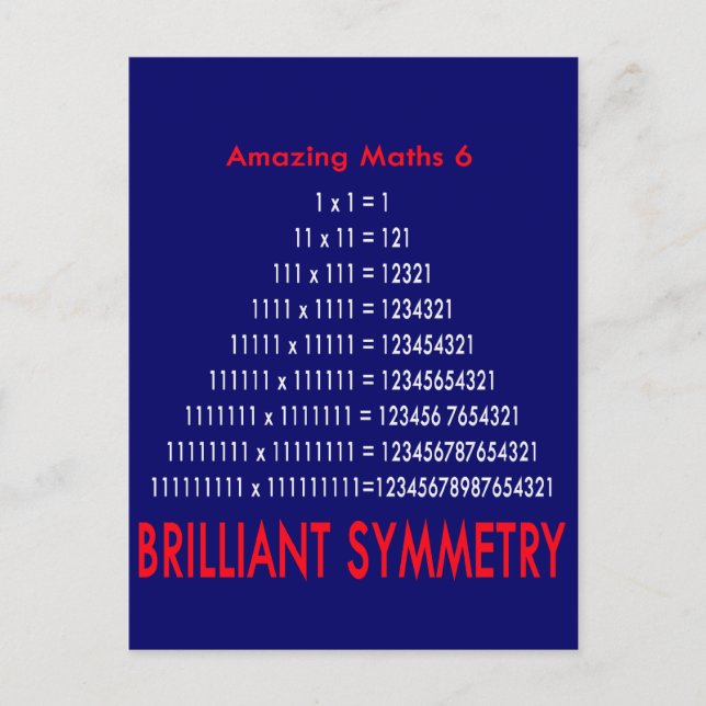 Carte Postale Série de mathématiques Extraordinaires 6 (Devant)