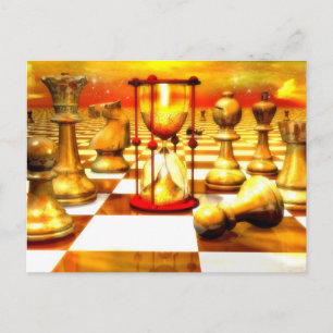 Carte Postale Série d'échecs, peintures d'échecs, art d'échecs