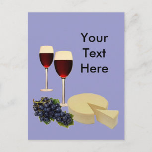 Carte Postale Série Vins et Fromages