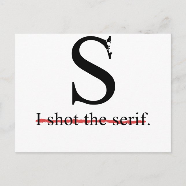 Carte Postale Serif (Devant)