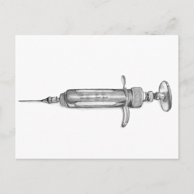 Carte Postale Seringue (Devant)