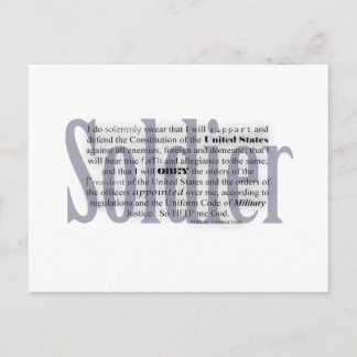 Carte Postale serment de soldat