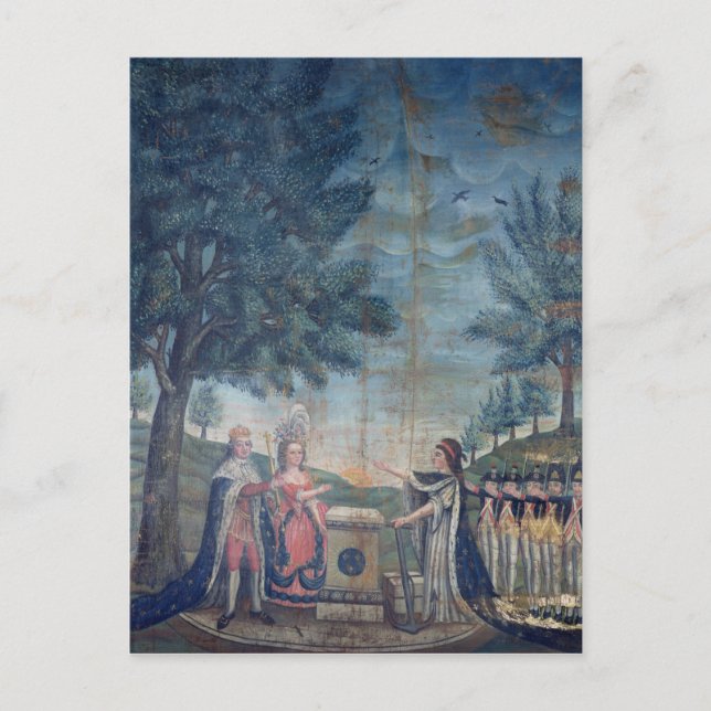 Carte Postale Serment du roi, la reine (Devant)