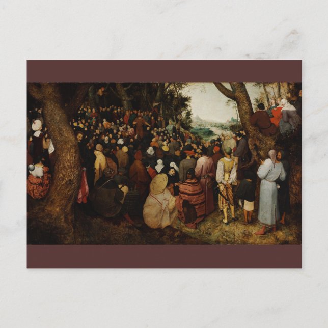 Carte Postale Sermon de Saint Jean le Baptiste par Pieter Bruege (Devant)