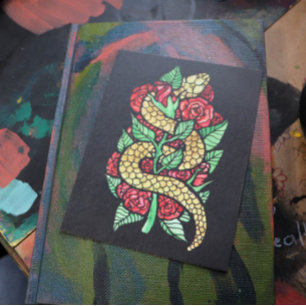 Carte Postale Serpent à fleurs