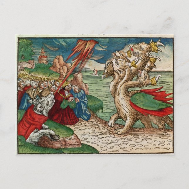 Carte Postale Serpent à sept têtes du Livre de (Devant)