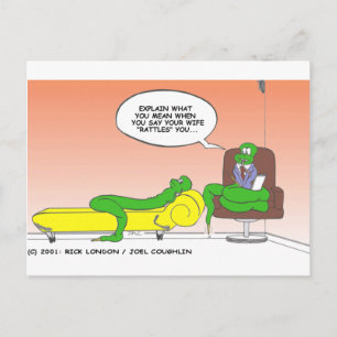 Carte Postale Serpent à Sonnette en Thérapie Cadeaux et Objets d