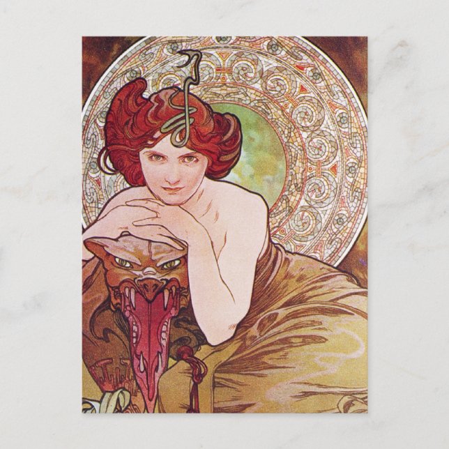 Carte Postale Serpent Art Nouveau (Devant)