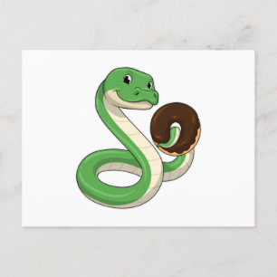 Carte Postale Serpent avec beigne