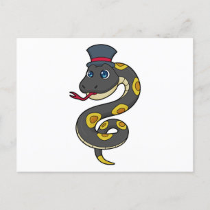 Carte Postale Serpent avec Casquette