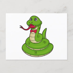 Carte Postale Serpent avec cravate de cabot