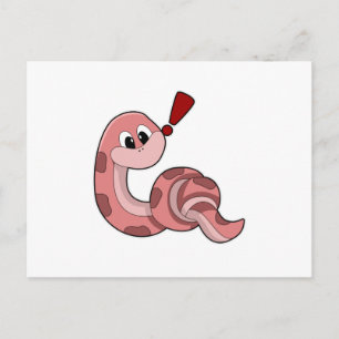 Carte Postale Serpent avec des rideaux rouges