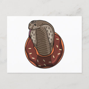 Carte Postale Serpent avec Donut
