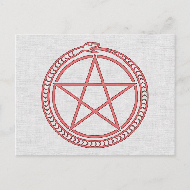 Carte Postale Serpent et pentagramme (Devant)