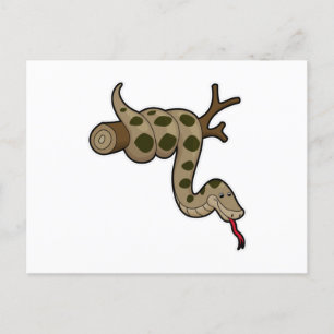 Carte Postale Serpent sur branche