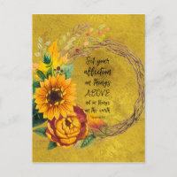 Serre de tournesol avec Verse biblique