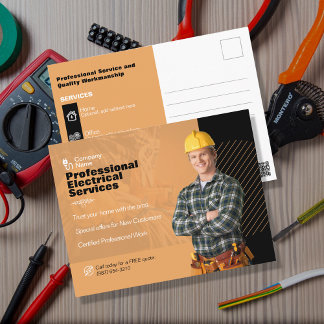 Carte Postale Service d'électricien professionnel Courrier direc