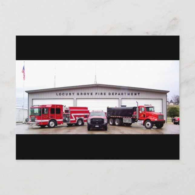 Carte Postale Service d'incendie de Locust Grove - Oklahoma Cart (Devant)