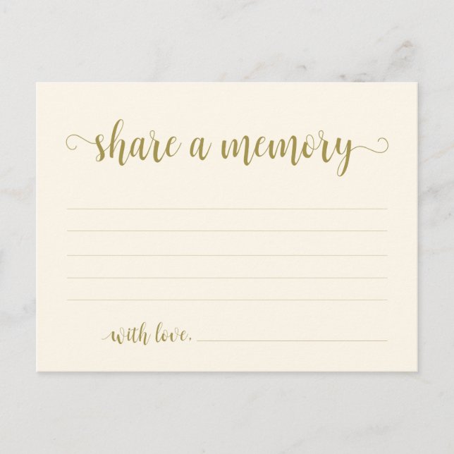 Carte Postale Service funéraire, or classique, Partager une cart (Devant)