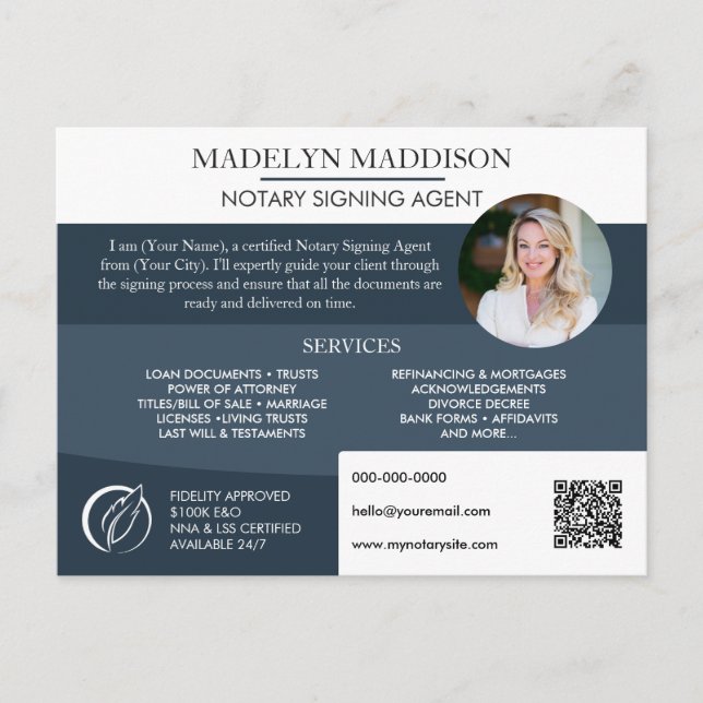 Carte Postale Service Notaire Professionnel Marketing (Devant)