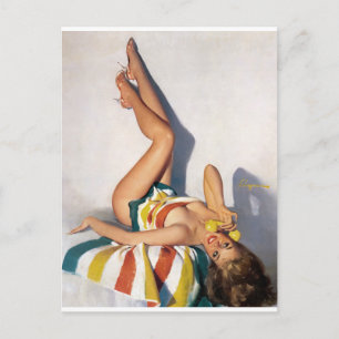 Carte Postale Serviette Délimitée