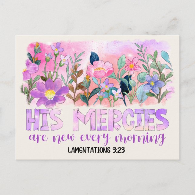 Carte Postale Ses Mérites Sont De Nouvelles Fleurs De Printemps  (Devant)