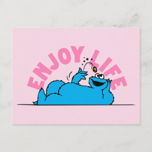 Carte Postale Sesame Street   Cookie Monster Profitez de la vie