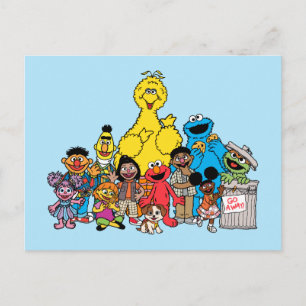 Carte Postale Sesame Street Les Copains de Sesame Street