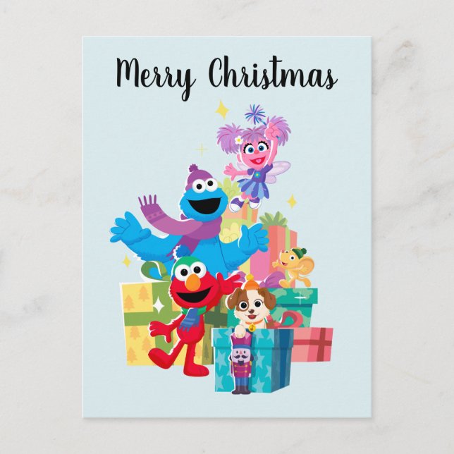 Carte Postale Sesame Street Pals and Presents (Devant)