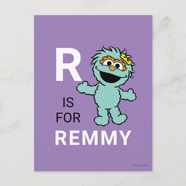 Carte Postale Sesame Street | R is for Rosita | Add Your Name (Devant)