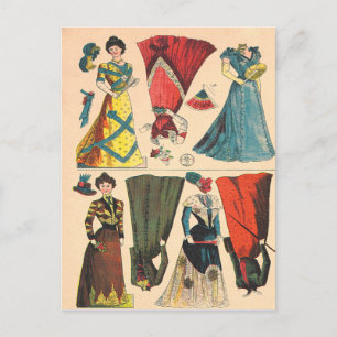 Carte Postale Set de vêtements de poupées en papier victorien Vi