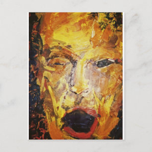 Carte Postale Seth, visage de l'homme, peinture acrylique origin