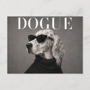 Carte Postale Setter Anglais Éditorial de Mode Luxueux