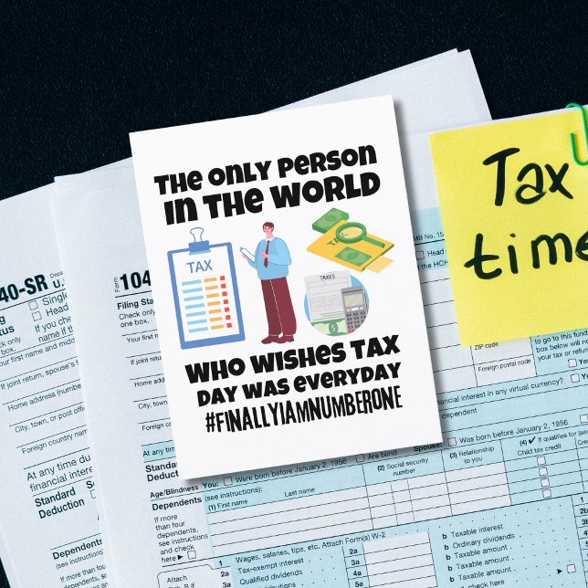 Carte Postale Seule la personne qui souhaite le jour de l'impôt  (Créateur téléchargé)