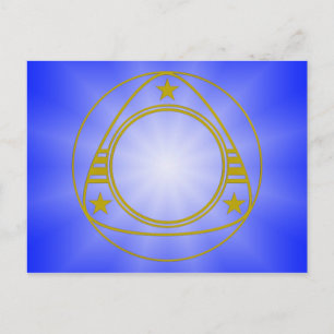 Carte Postale SEULS dégradés de COULEUR - étoile bleue royale