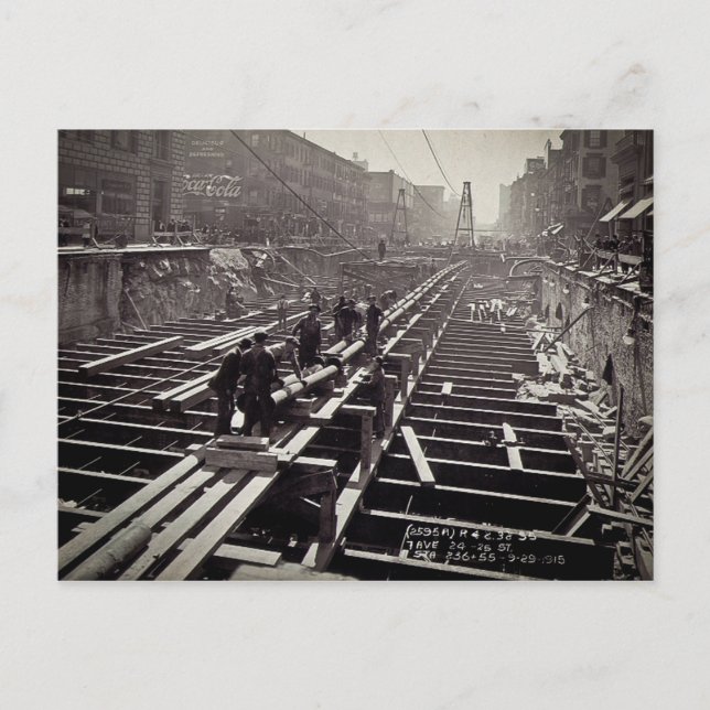 Carte Postale Seventh Avenue et métro 24-25th Streets (Devant)