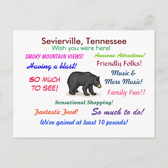 Carte Postale Sevierville, Tennessee (Devant)