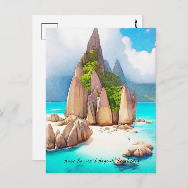 Carte Postale Seychelles Beach Art Ocean Lover (Devant / Derrière)