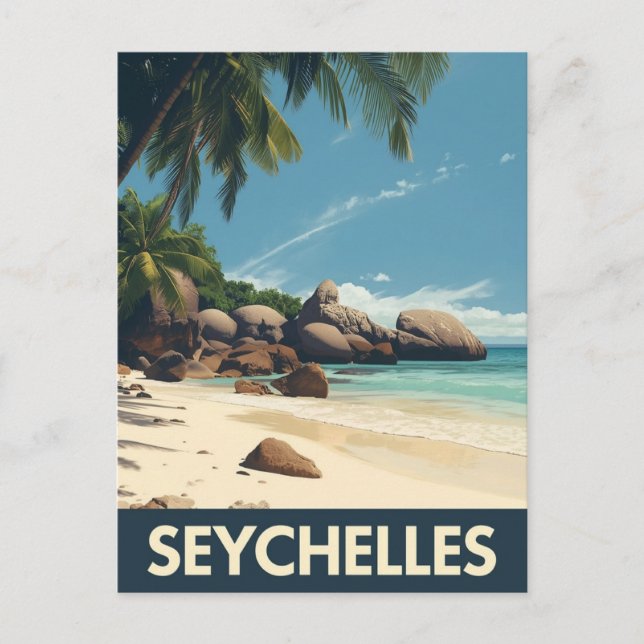 Carte Postale Seychelles tropicale (Devant)