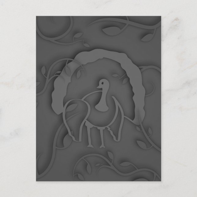 Carte Postale Shadow Turkey Noir (Devant)