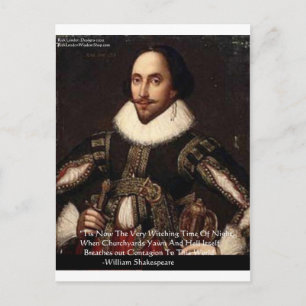 Carte Postale Shakespeare Halloween "Contagion Enfer" Devis Cade